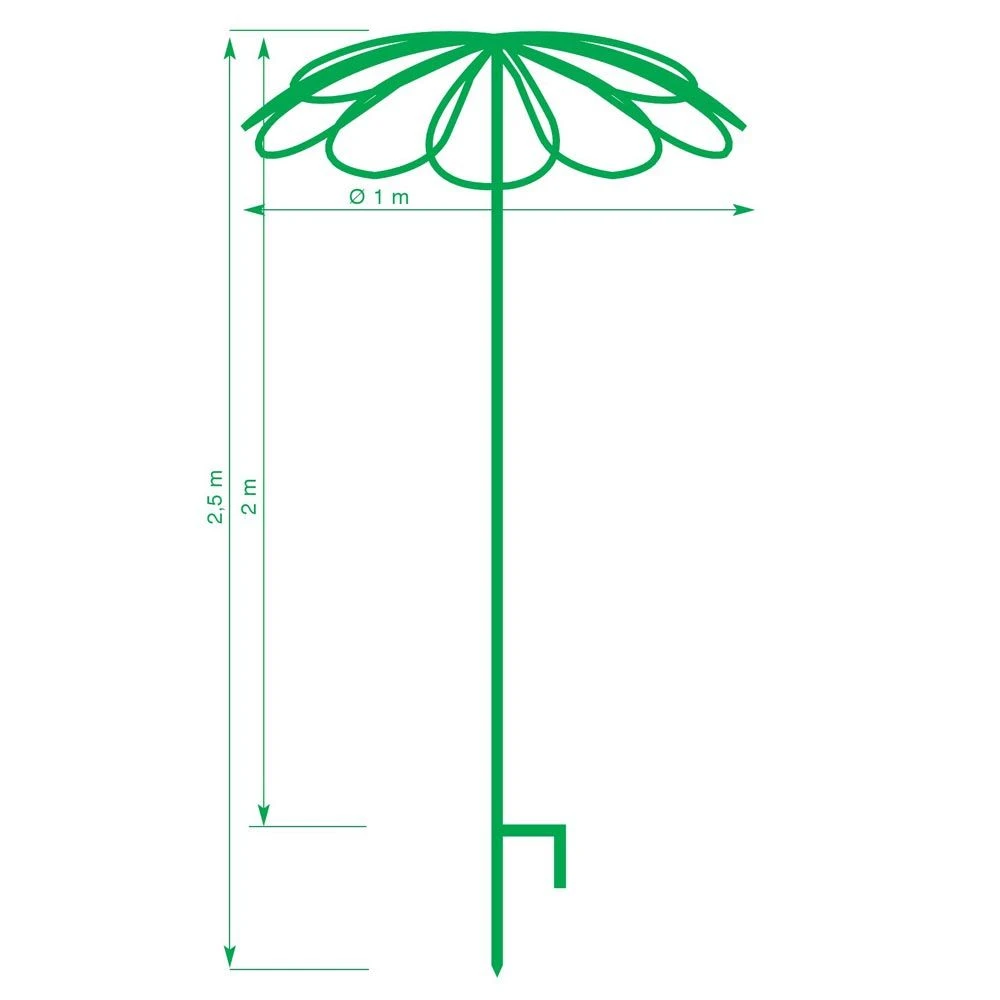 Tuteur Parapluie 9 Pétales Pour Rosier Pleureur H 2.5 M 2 Tuteur Parapluie 9 Pétales Pour Rosier Pleureur H 2.5 M – Image 2